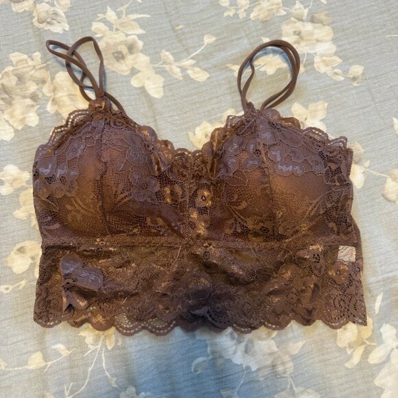 Abercrombie & Fitch Brown Lace Bralette - NWOT - Picture 3 of 5